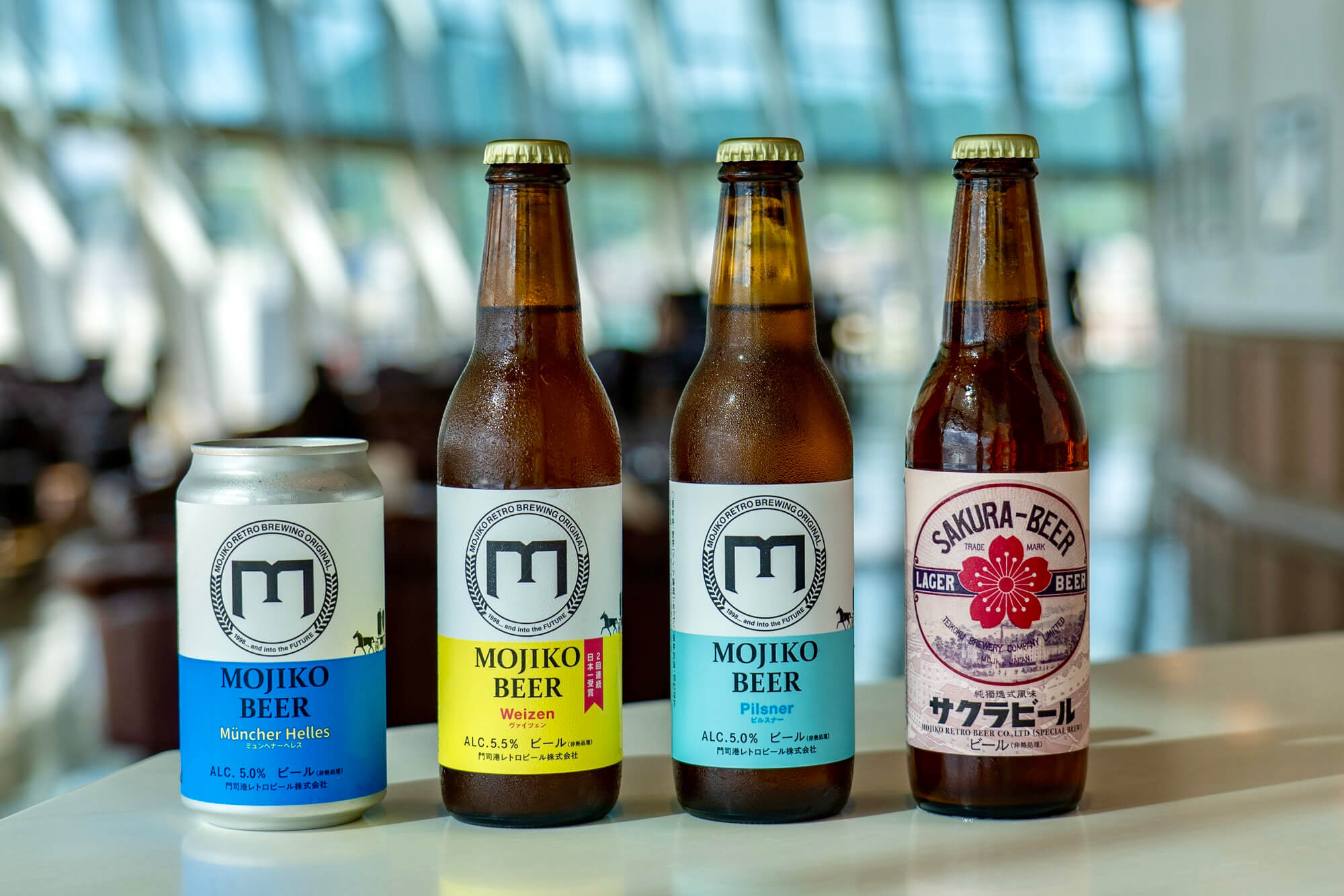 門司港地ビールのヴァイツェンとピルスナーとサクラビール