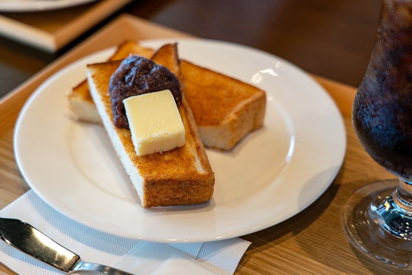 モーニングで提供しているトースト